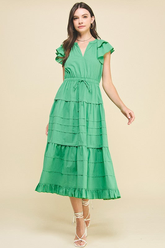 By The Shore Midi Dress Clothing Pinch Green S