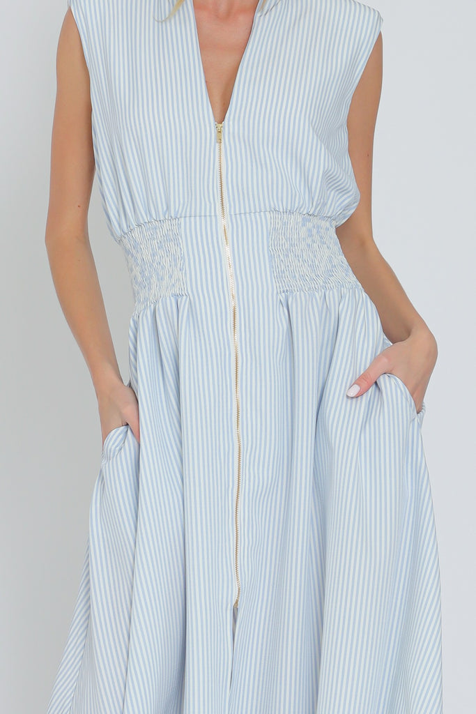 Sailor Chic Midi Dress Clothing Peacocks & Pearls Lexington