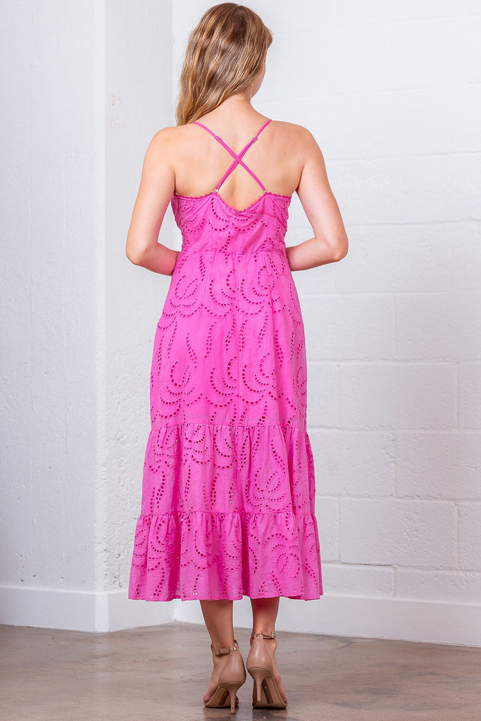 Hot Pink Haze Dress Clothing Peacocks & Pearls Lexington