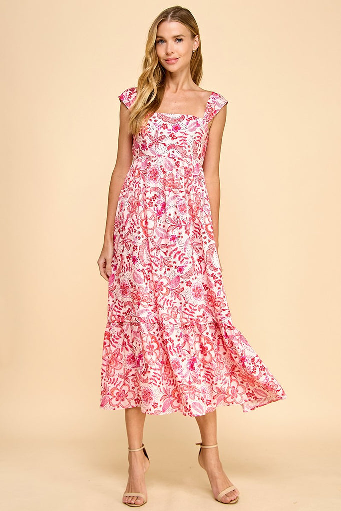Sweet Bloom Midi Dress Clothing Peacocks & Pearls Lexington