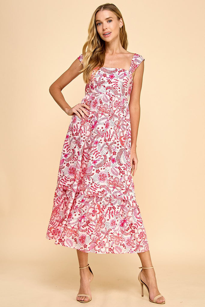 Sweet Bloom Midi Dress Clothing Peacocks & Pearls Lexington