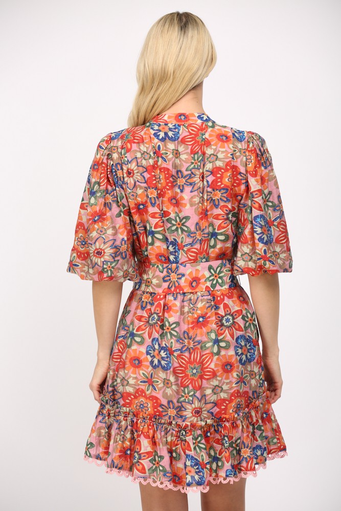 Boho Puff Sleeve Dress Clothing Peacocks & Pearls Lexington