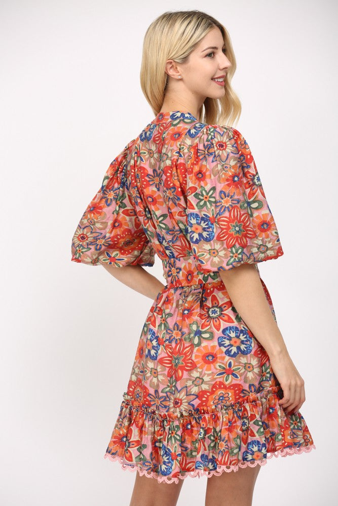 Boho Puff Sleeve Dress Clothing Peacocks & Pearls Lexington