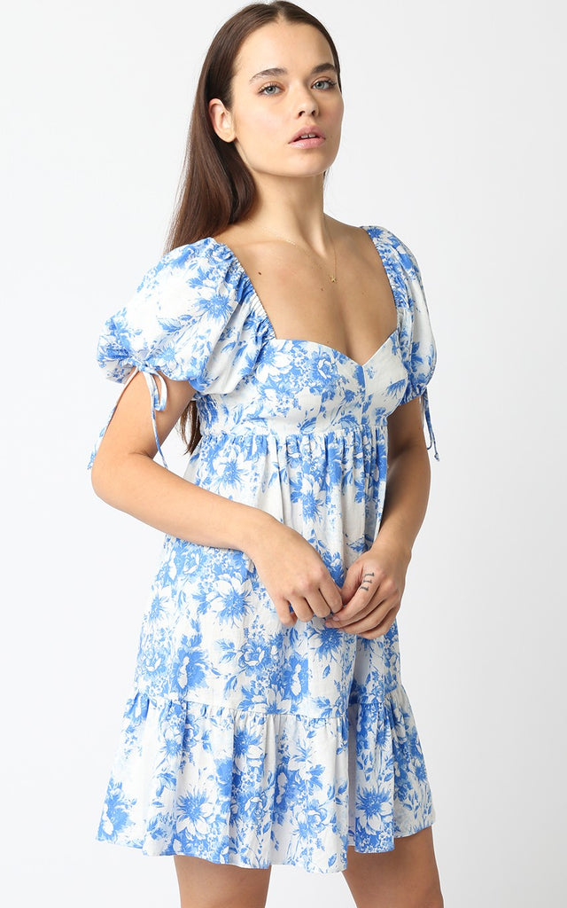 Hailey Floral Baby Doll Dress Clothing Peacocks & Pearls Lexington