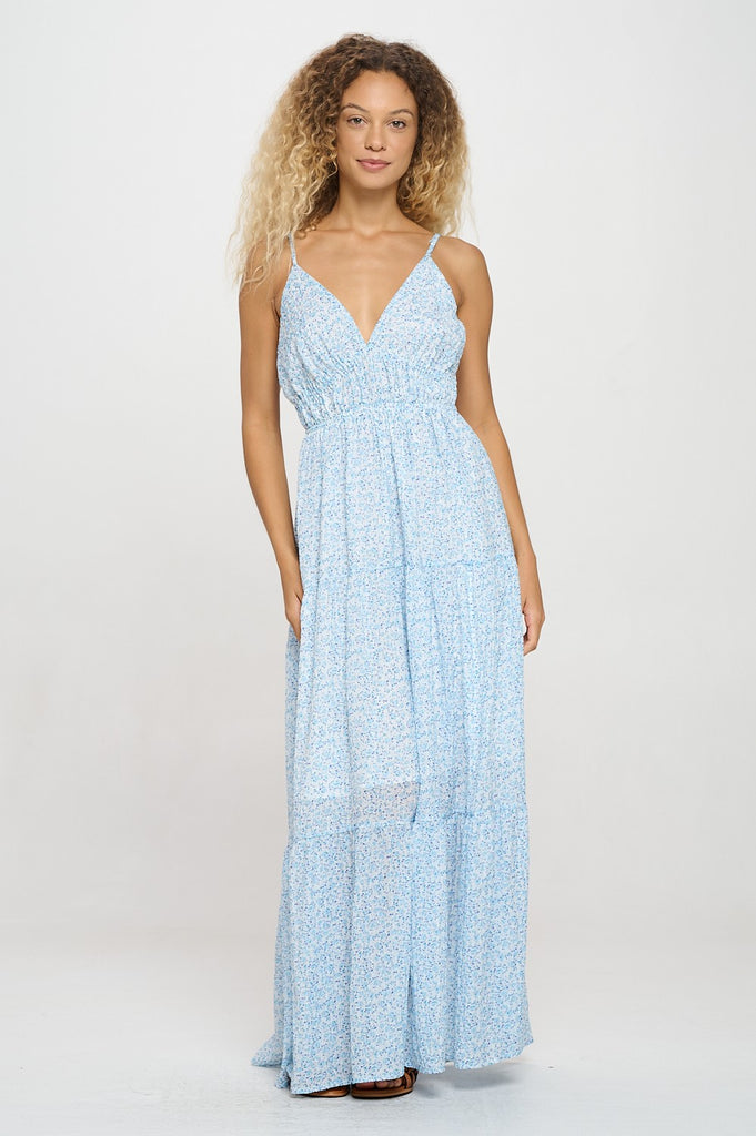 Santorini Skies Maxi Dress Clothing Peacocks & Pearls Lexington