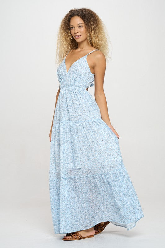 Santorini Skies Maxi Dress Clothing Peacocks & Pearls Lexington