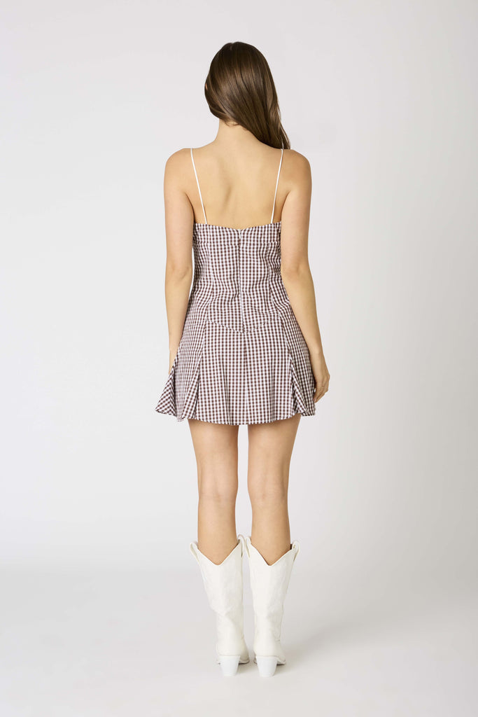 Gingham Glow Short Dress Clothing Peacocks & Pearls Lexington