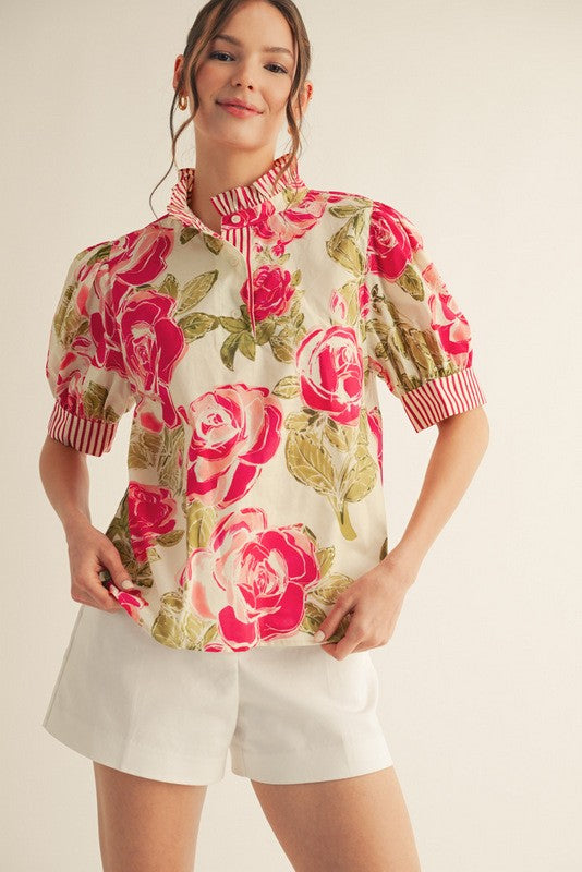 Tea And Roses Top Clothing Peacocks & Pearls Lexington
