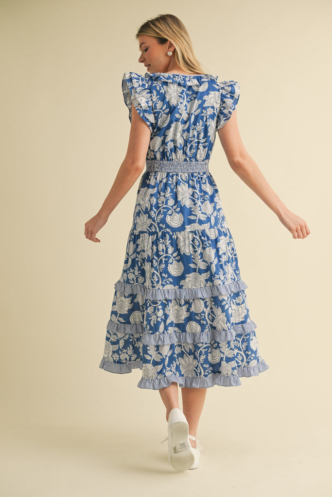 Calm Currents Midi Dress Clothing Peacocks & Pearls Lexington