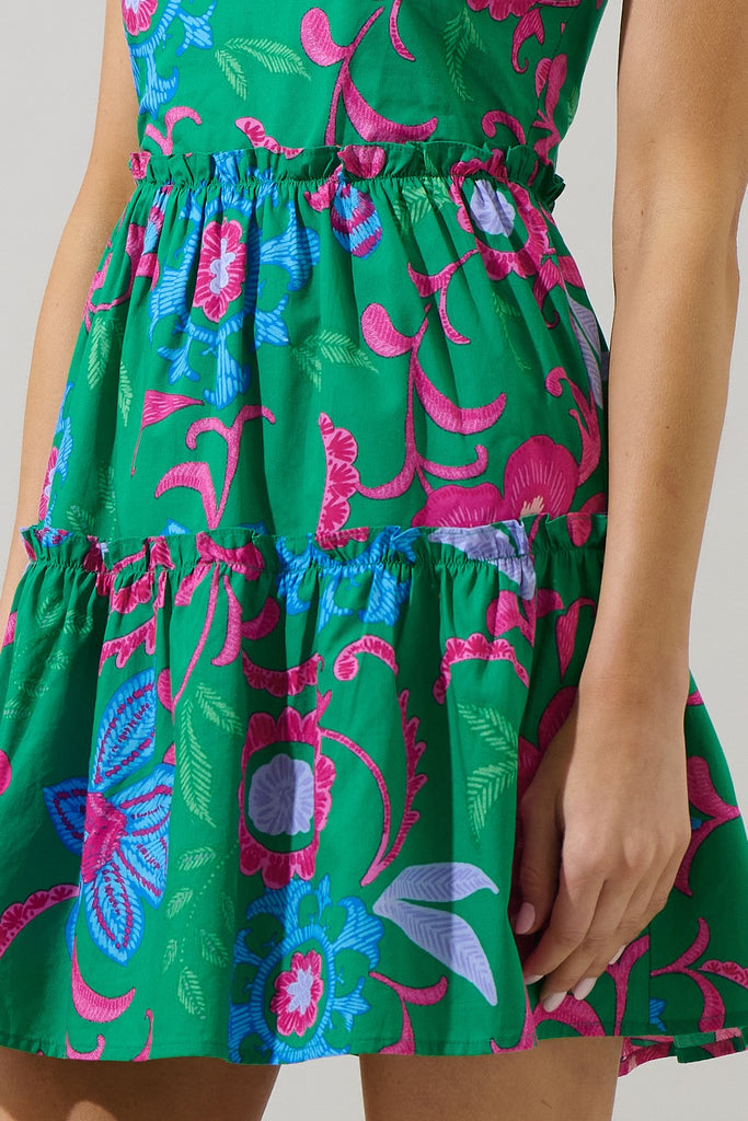 Cabina Floral Short Dress Clothing Peacocks & Pearls Lexington