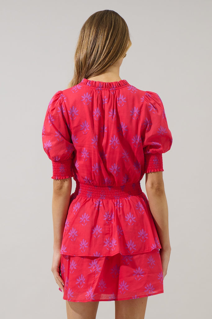 Delmas Floral Rai Dress Clothing Peacocks & Pearls Lexington