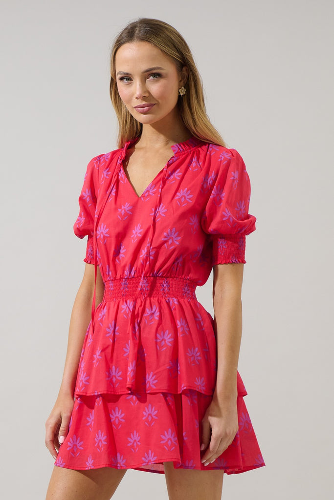 Delmas Floral Rai Dress Clothing Peacocks & Pearls Lexington