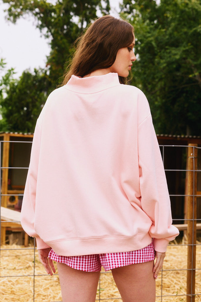 The Blessed Mock Neck Sweatshirt Clothing Peacocks & Pearls Lexington