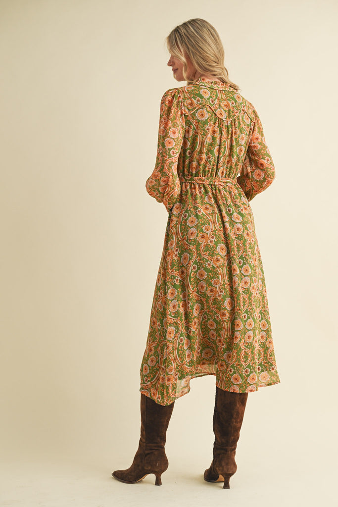 The Wildflower Tapestry Dress Clothing Peacocks & Pearls Lexington