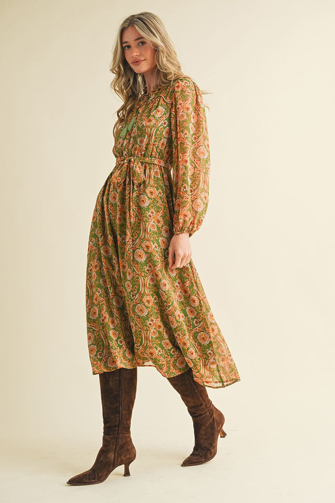 The Wildflower Tapestry Dress Clothing Peacocks & Pearls Lexington