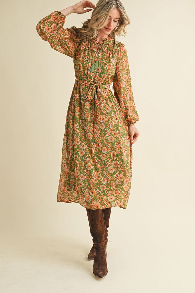 The Wildflower Tapestry Dress Clothing Peacocks & Pearls Lexington