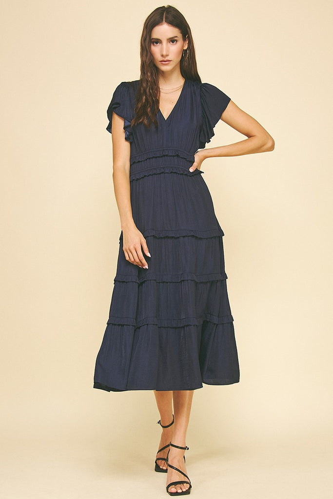 Always Reliable Midi Dress Clothing Peacocks & Pearls Lexington
