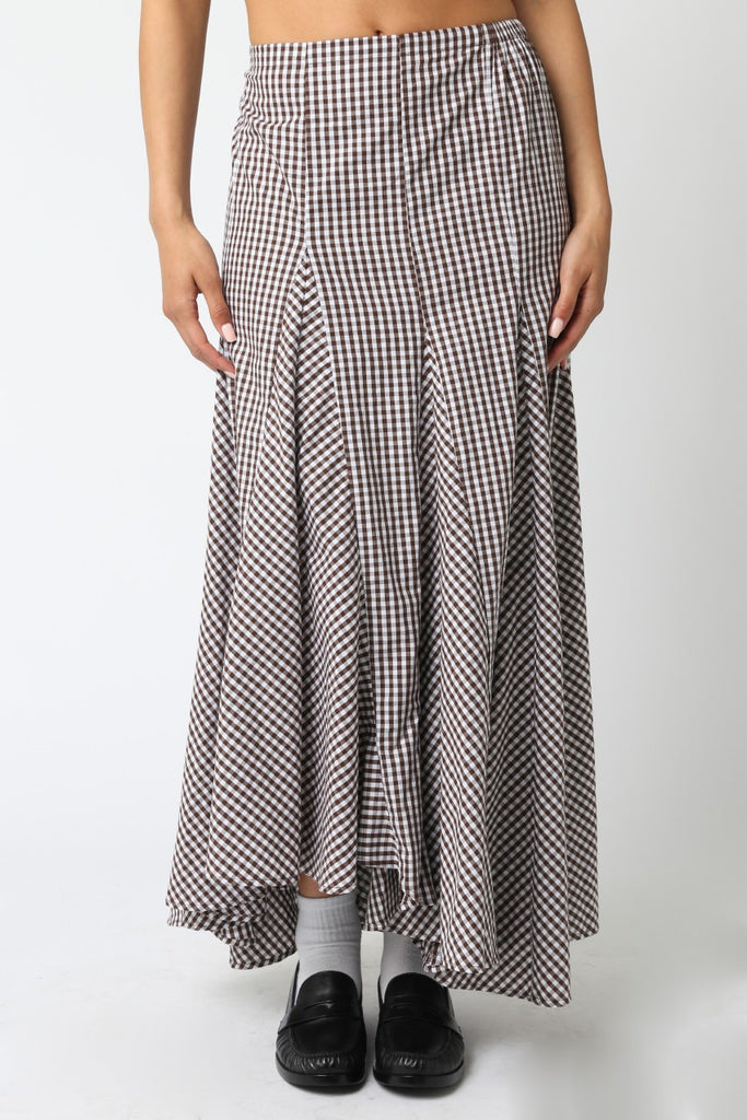The Checkered Harvest Maxi Skirt Clothing Peacocks & Pearls Lexington