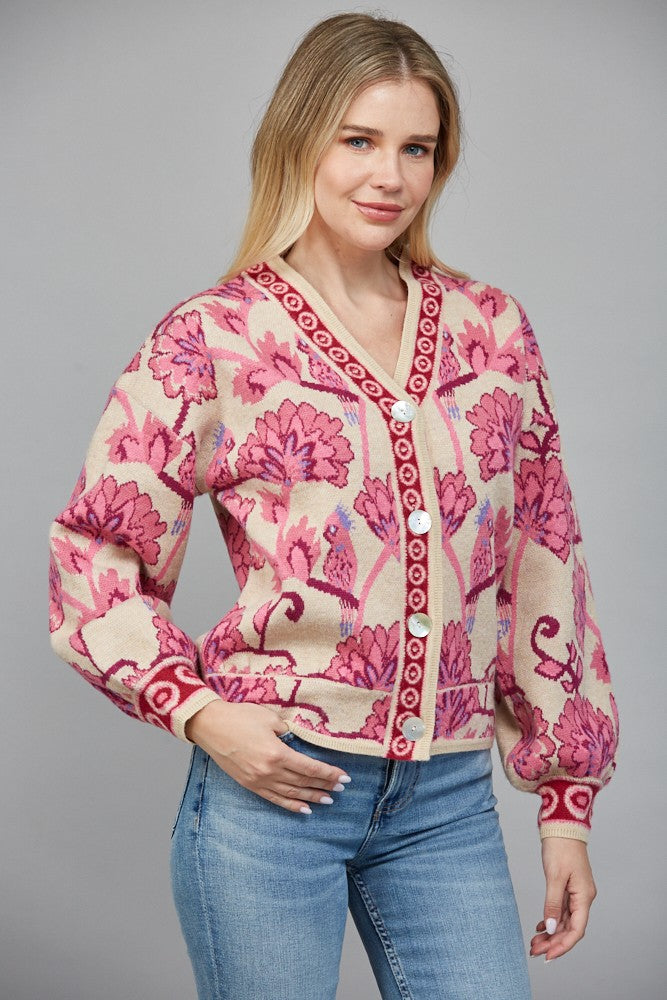 Lotus Dreams Cardigan Clothing Peacocks & Pearls Lexington