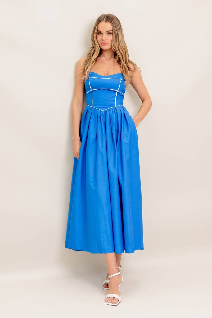 Blue By You Maxi Dress Clothing Peacocks & Pearls Lexington