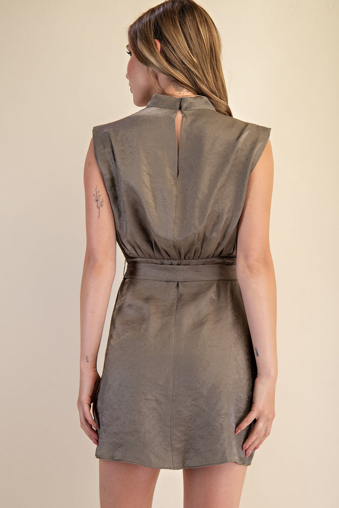 Olive Charm Short Dress Clothing Peacocks & Pearls Lexington