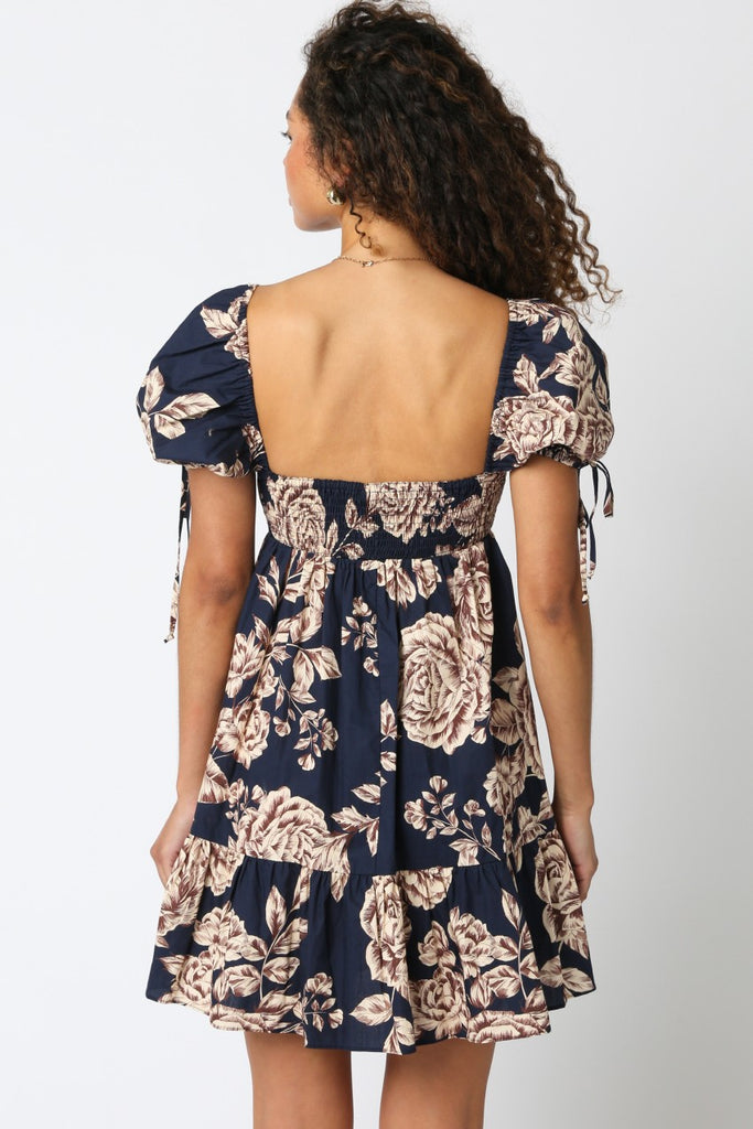 Faded In Floral Short Dress Clothing Peacocks & Pearls Lexington