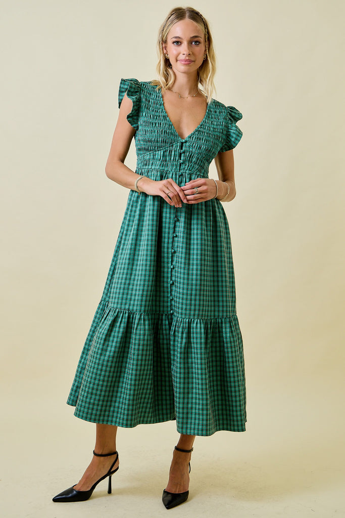 Greenlight Gingham Dress Clothing Peacocks & Pearls Lexington