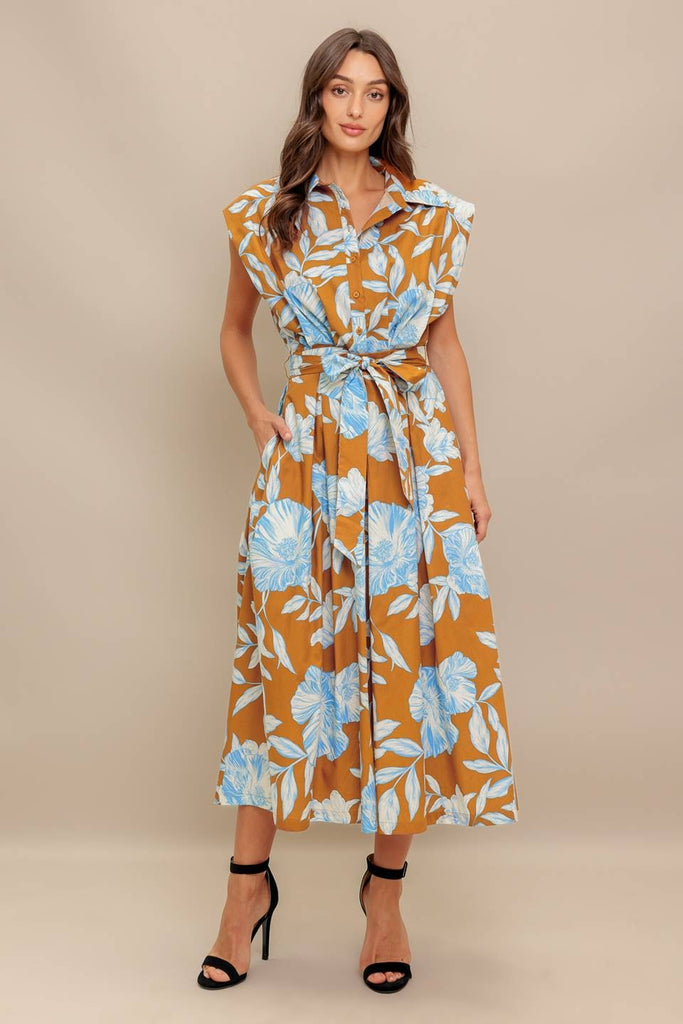 Terracotta Blooms Dress Clothing Peacocks & Pearls Lexington