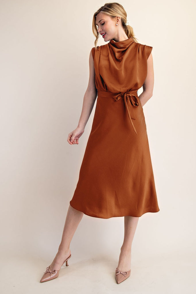 Amber Glow Midi Dress Clothing Peacocks & Pearls Lexington