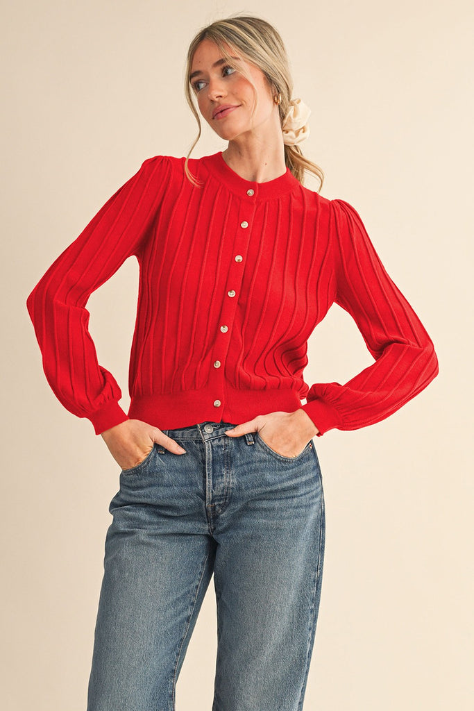 The Cozy Ribbed Cardigan Clothing Peacocks & Pearls Lexington