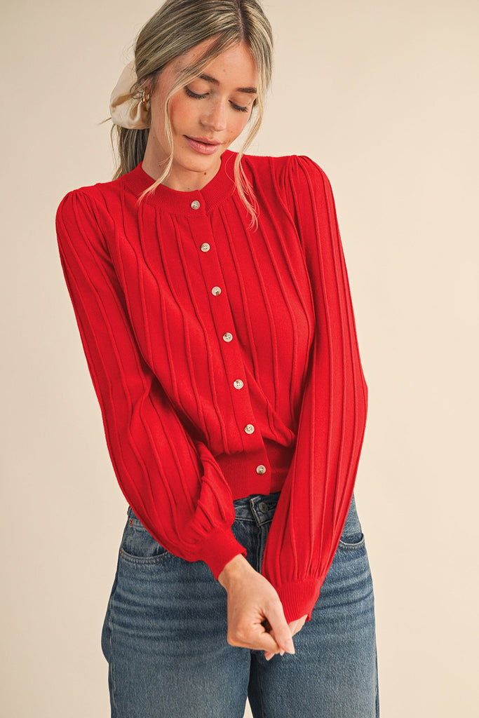 The Cozy Ribbed Cardigan Clothing Peacocks & Pearls Lexington