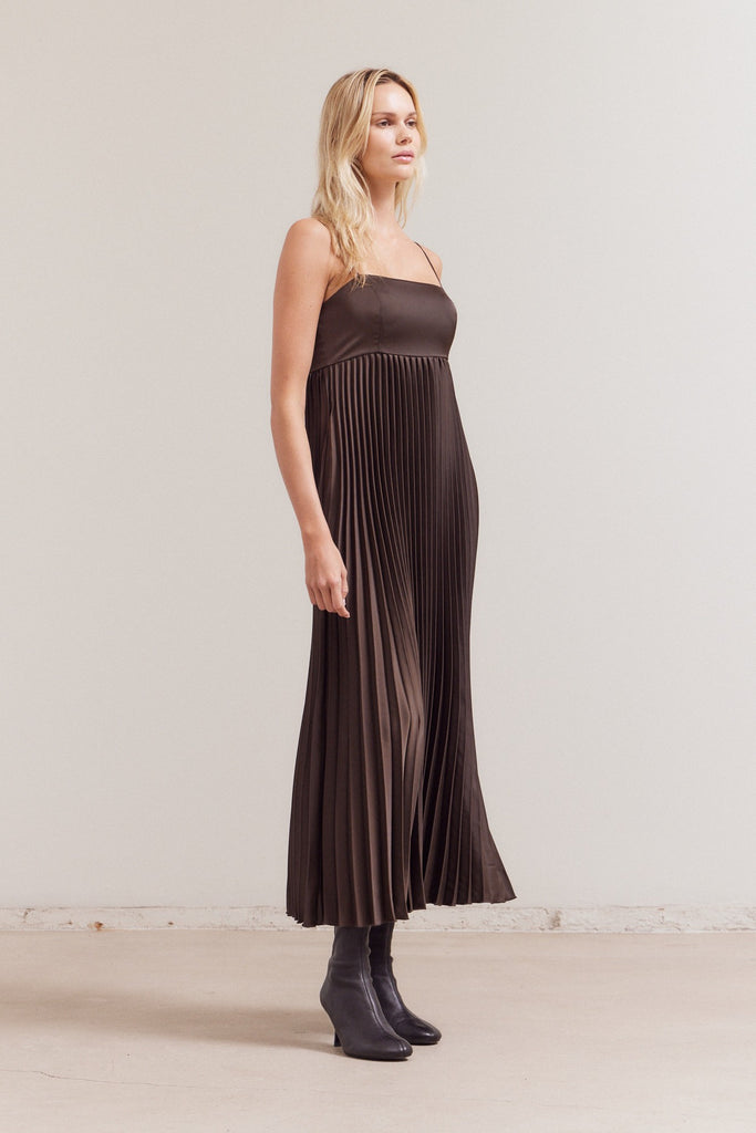 Dark Roast Maxi Dress Clothing Peacocks & Pearls Lexington