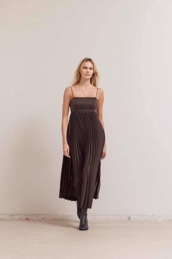 Dark Roast Maxi Dress Clothing Peacocks & Pearls Lexington