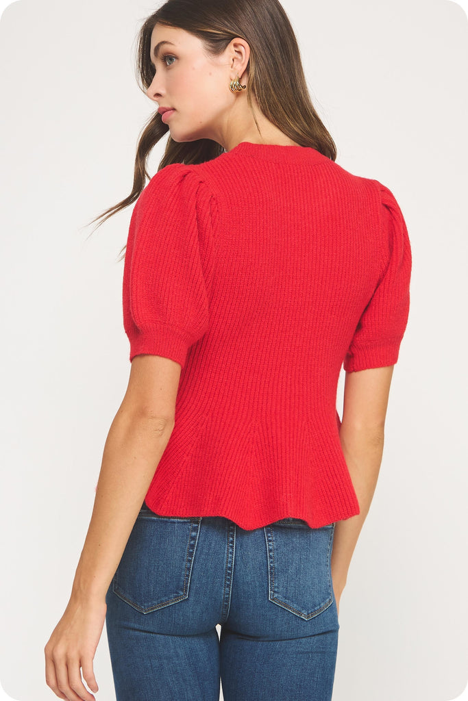 Berry Blush Knit Top Clothing Peacocks & Pearls Lexington