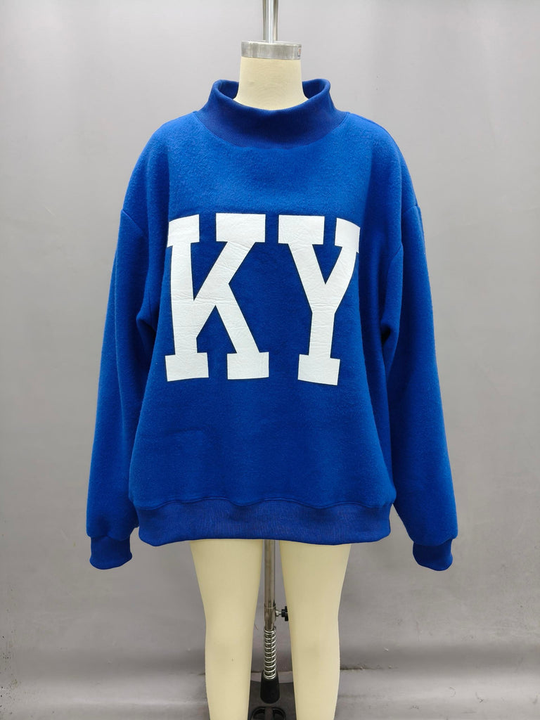 Kentucky Reversible Mock Neck Sweatshirt Clothing Peacocks & Pearls Lexington