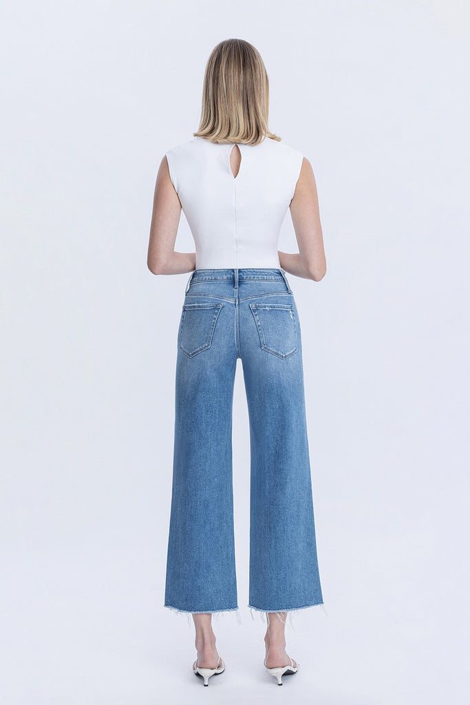 Cypress High Rise Raw Hem Jean Clothing Peacocks & Pearls Lexington