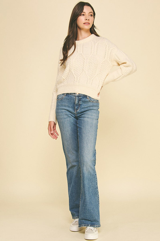 The Textured Knit Sweater Clothing Peacocks & Pearls Lexington