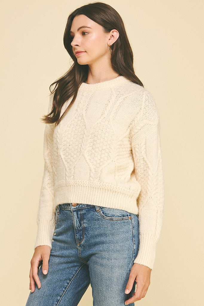 The Textured Knit Sweater Clothing Peacocks & Pearls Lexington