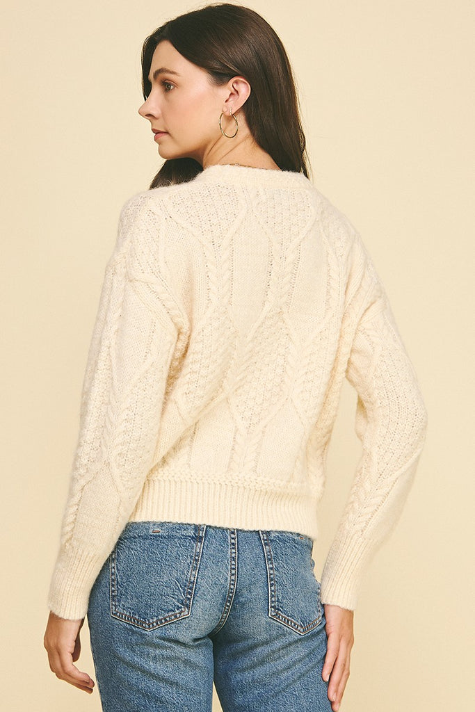 The Textured Knit Sweater Clothing Peacocks & Pearls Lexington