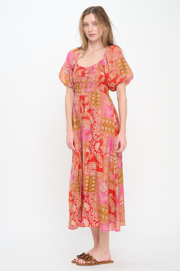 Autumn Blush Maxi Dress Clothing Peacocks & Pearls Lexington