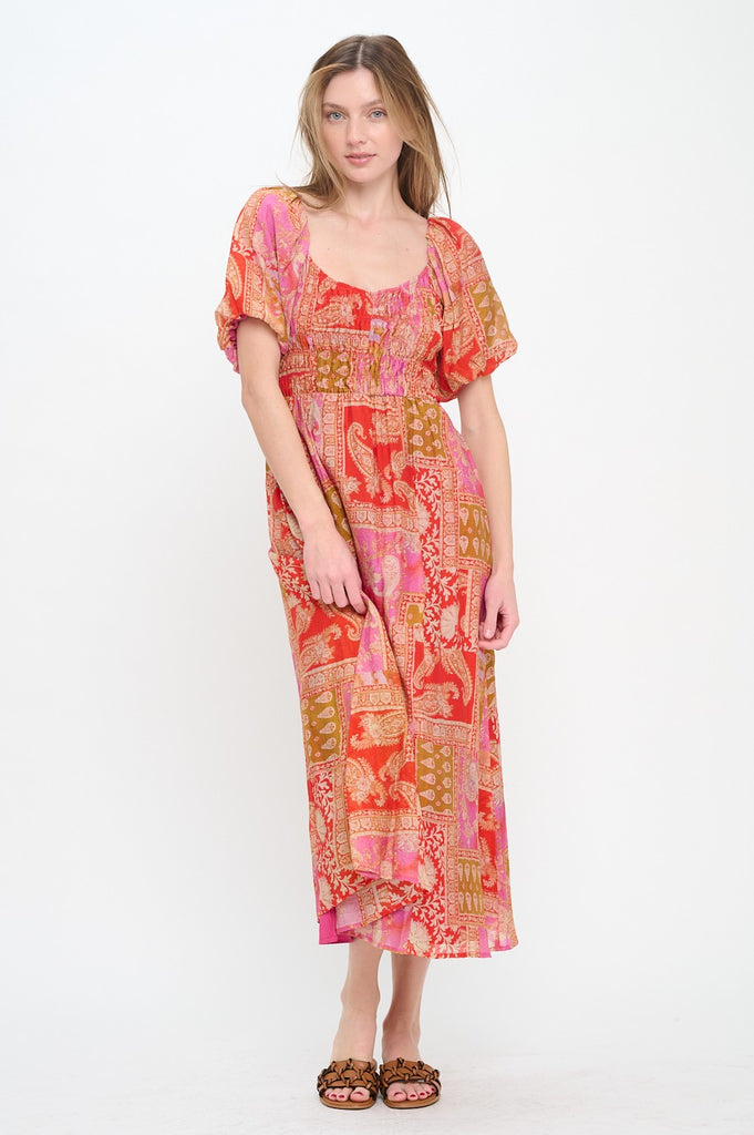 Autumn Blush Maxi Dress Clothing Peacocks & Pearls Lexington