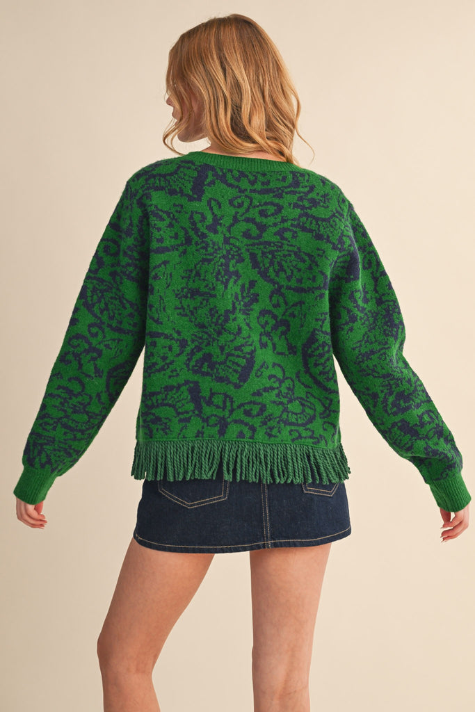 The Meadow Fringe Cardigan Clothing Peacocks & Pearls Lexington