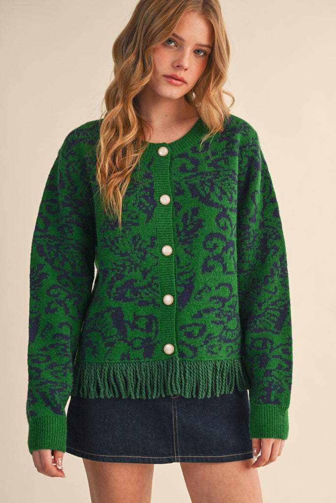 The Meadow Fringe Cardigan Clothing Peacocks & Pearls Lexington