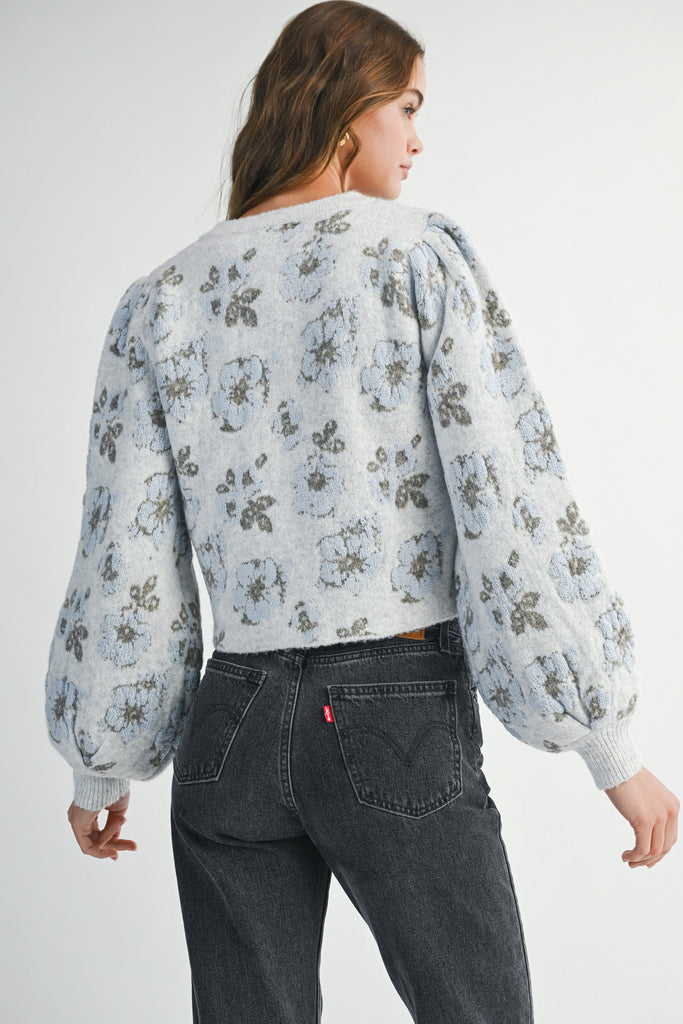 Frosted Blooms Cardigan Clothing Peacocks & Pearls Lexington