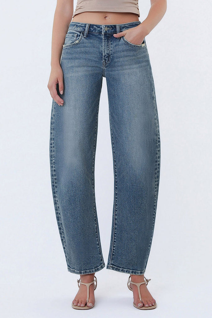 Radiance High Rise Slim Barrel Jean Clothing Peacocks & Pearls Lexington