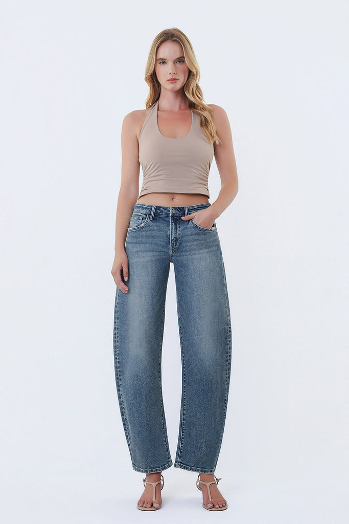 Radiance High Rise Slim Barrel Jean Clothing Peacocks & Pearls Lexington