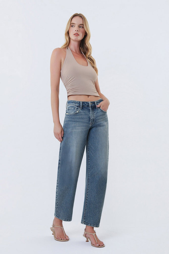 Radiance High Rise Slim Barrel Jean Clothing Peacocks & Pearls Lexington