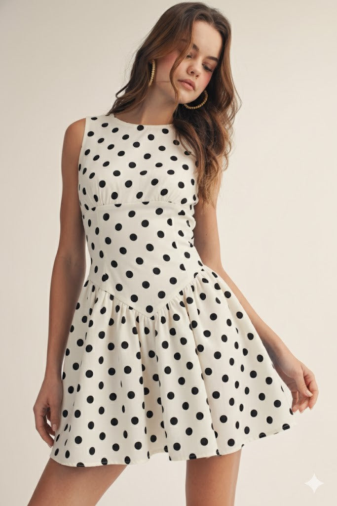 Paris Polka Dot Dress M