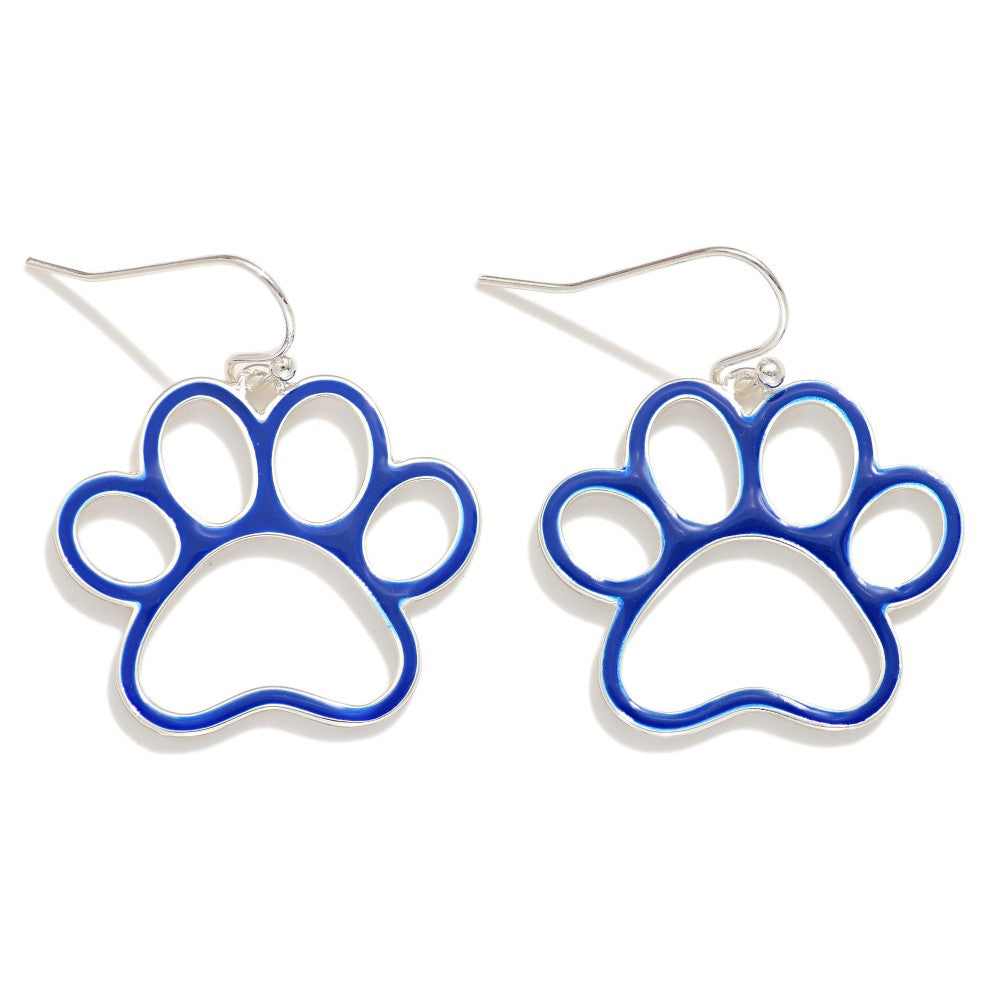 Blue Paw Print Earrings Blue Paw Print Earrings