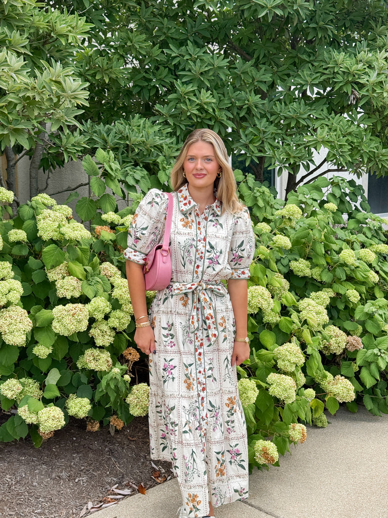 Wildflower Canvas Maxi Dress Clothing Peacocks & Pearls Lexington
